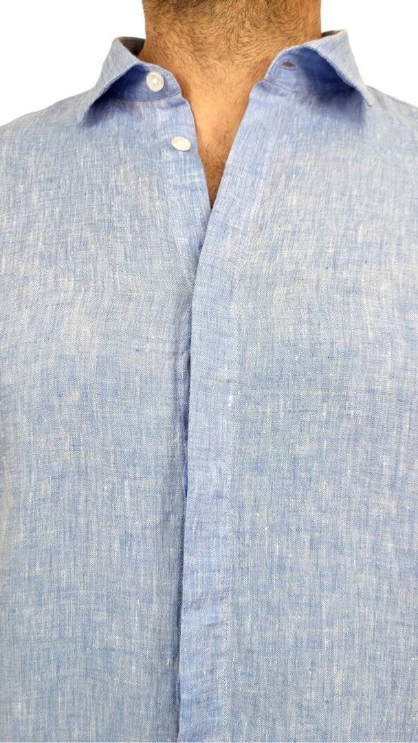 CAMASA FIRST LEVEL PORTOFINO BLEU CIEL  IN 100% 