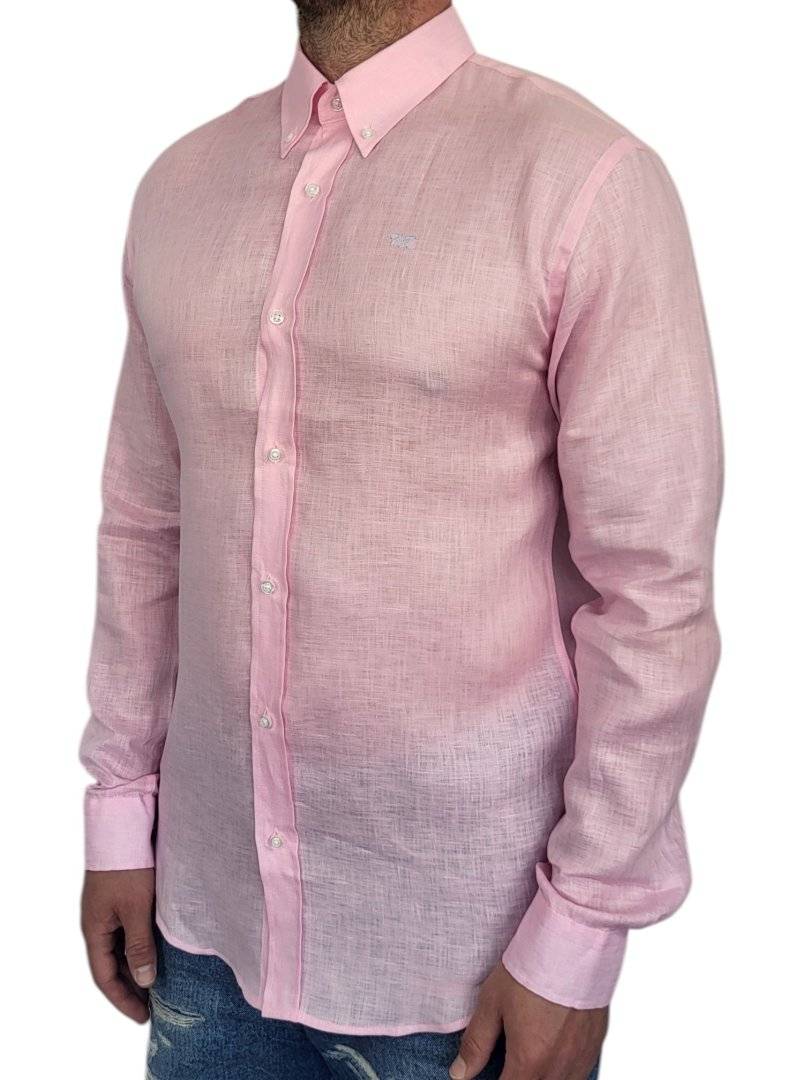 CAMASA FIRST LEVEL PORTOFINO PURE LINEN  OLD PINK IN 100%