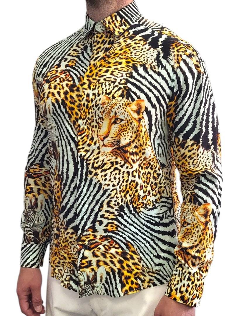  CAMASA LUXURY SILK  --LE TIGRE D''ORE- MATASE 100%